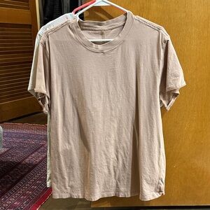 lululemon athletica Beige Short Sleeve Tee